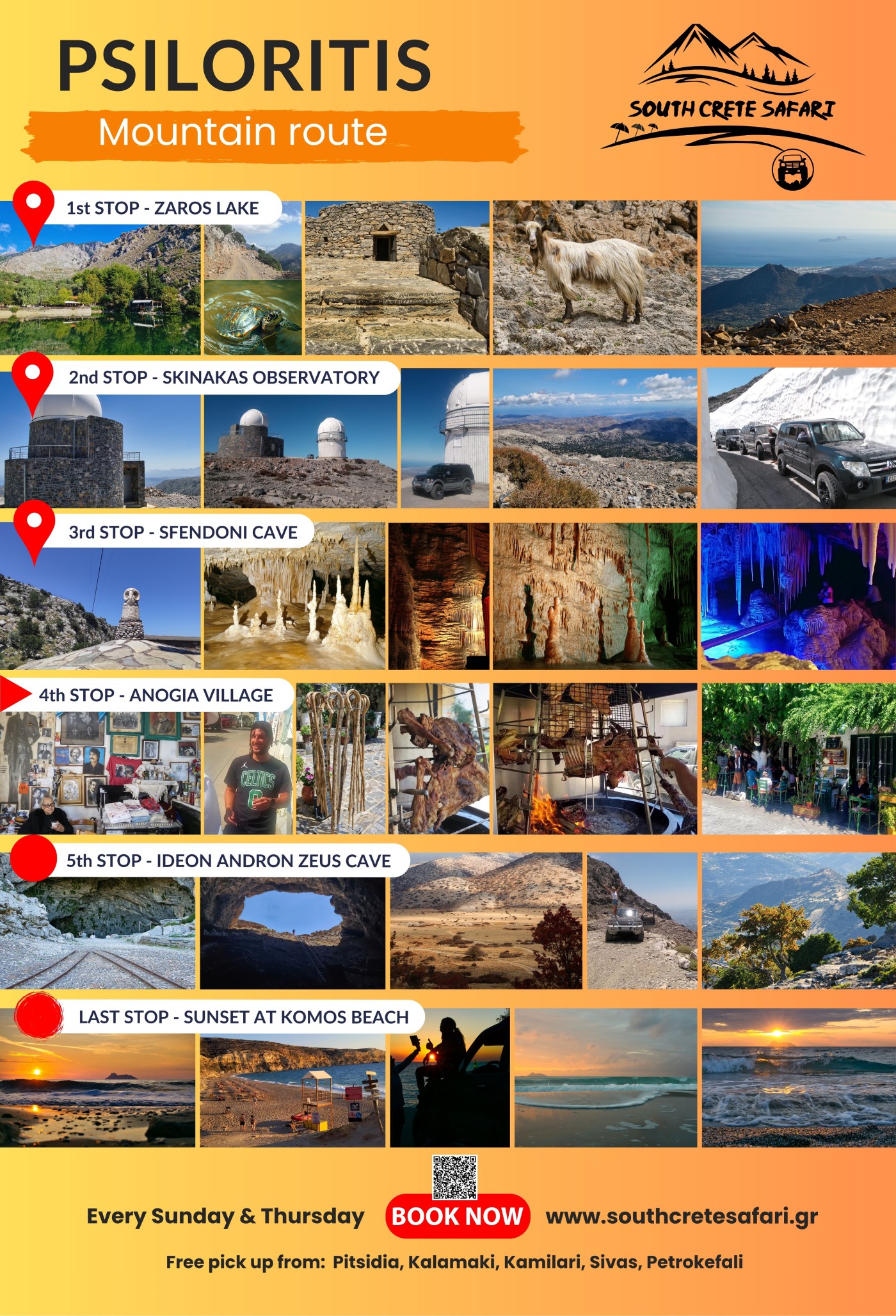 South Crete Safari route poster