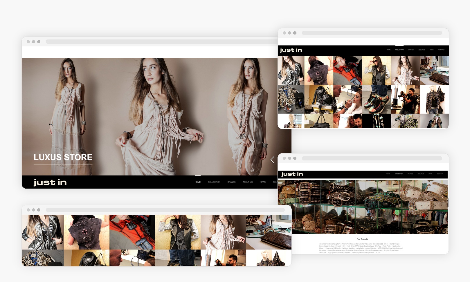 Just In boutique website preview