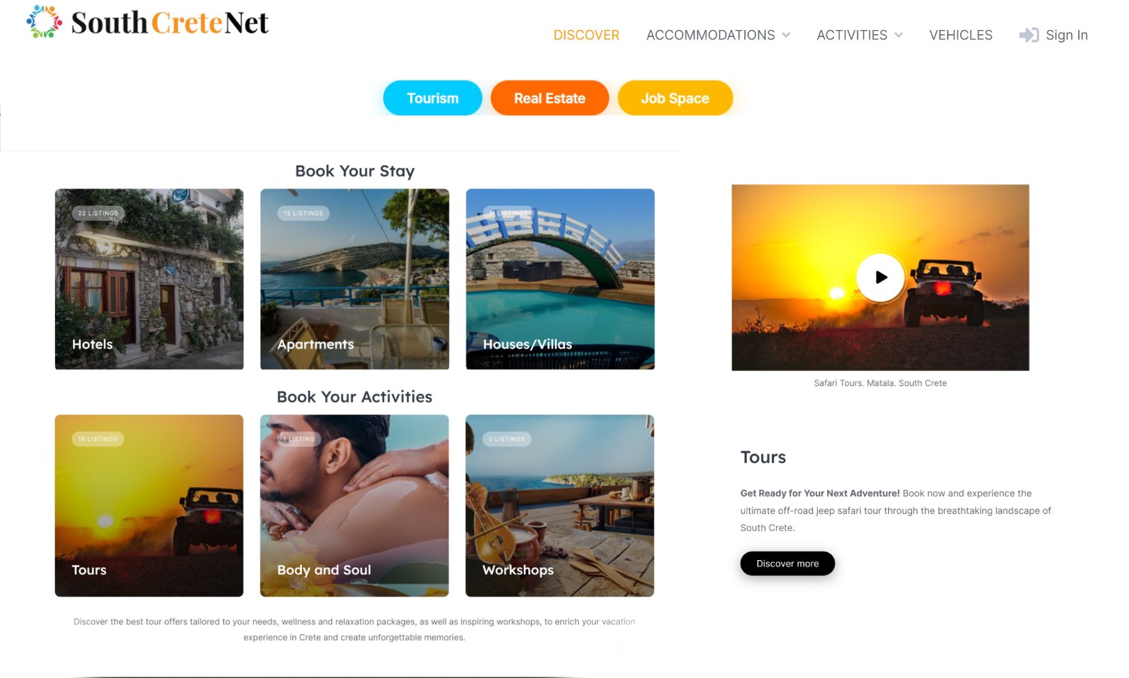 South Crete Net tourism home preview